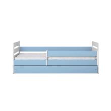 Bed tomi blue with drawer with non-flammable mattress 160/80