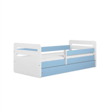 Bed tomi blue with drawer with non-flammable mattress 180/80