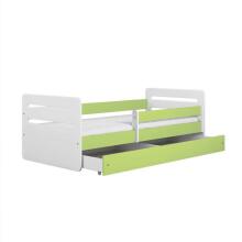 Bed tomi green with drawer with non-flammable mattress 180/80