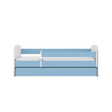 Babydreams blue bed without a pattern, without a drawer, coconut mattress 180/80