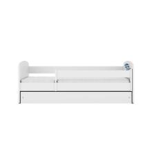 Babydreams white raccoon bed with a drawer, coconut mattress 140/70
