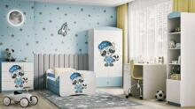 Bed babydreams blue raccoon without drawer without mattress 140/70