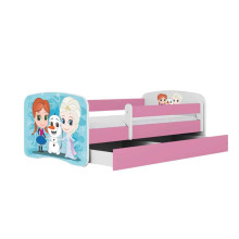 Babydreams pink Frozen bed without drawer, mattress 140/70