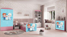 Bed babydreams pink frozen land with drawer without mattress 140/70