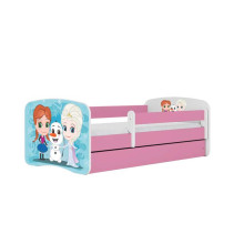 Bed babydreams pink frozen land with drawer without mattress 140/70