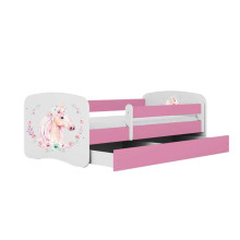 Bed babydreams pink horse without drawer without mattress 180/80