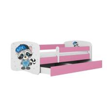 Bed babydreams pink raccoon without drawer without mattress 140/70