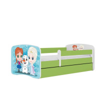 Bed babydreams green frozen land without drawer without mattress 140/70