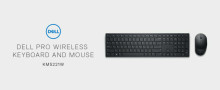 Dell Pro Keyboard and Mouse (RTL BOX)  KM5221W Wireless, Wireless (2.4 GHz), Batteries included, Russian (QWERTY), Black