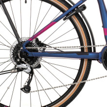 Elektriskais velosipēds Rock Machine Crossride e500B Lady zils/rozā (Rata izmērs: 29 Rāmja izmērs: M)