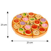 Деревянная пицца для вырезания на липучке для детей, 27 элементов.