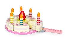 Набор деревянных тортов на липучке, фруктовых свечей для детей, 16 элементов