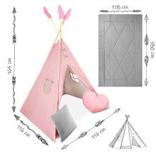 Bērnu vigvama telts NK-406 Nukido - rozā