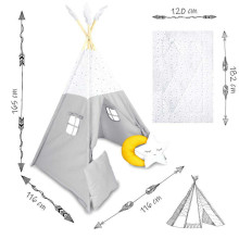 Bērnu vigvama telts NK-406 Nukido - gaiši pelēka