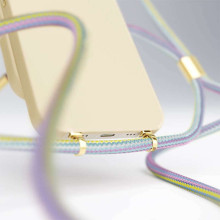 Силиконовый чехол Epico с ожерельем для iPhone 14 Pro Max (6,7") — бежевый