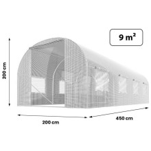 Dārza tunelis 2x4,5m (9m2) Plonos balts