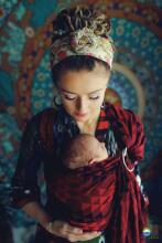 Little Frog Ring Sling Cotton Art.164067 Ruby Illusion
