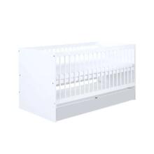 Klups Dalia Art.16449 Grey  Convertible baby crib with a storage drawer (140x70 cm)
