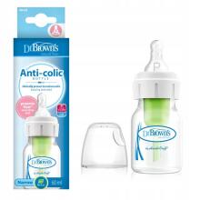 Dr. Brown’s Natural Flow® Options+™ PP Narrow Art.SB2100 Buteliukas neišnešiotiems ir naujagimiams su žinduku, 60 ml