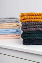 Knitted Blanket – blue