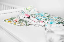 Muslin diaper 70x80 – peonies white
