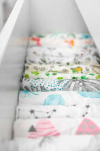 Muslin diaper 70x80 – peonies white