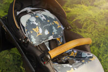 Pushchair pillow Bear – Waffle India graphite