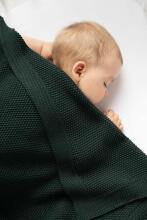 Knitted Blanket – dark green