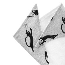 AKUKU CATS Art.A1502 GREY Kūdikių šliaužtinukas, 100 % medvilnė (1 vnt.), su sagomis.