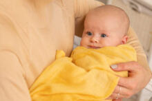 BAMBOO DIAPER 2-PACK MINT+YELLOW 120X120