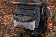 Stroller organizer – light blue cacti