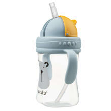 Akuku Bottle with handles Art.A0203 Bottle cup with foldable straw and ergonomic handles, 300 ml