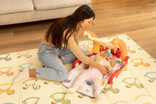 2IN1 WALKER WITH MUSIC MAT PINK