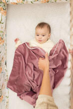 VELVET BLANKET DIRTY PINK 75X100