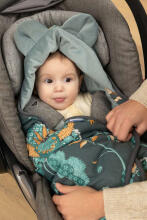 Velvet carry-cot swaddle blanket – MOROCCO BEIGE