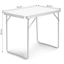 Складной стол для пикника 70x50см белый
