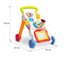 EDUCATIONAL TOY - MUSICAL PUSHER TURQUOISE
