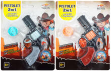 I-Toys Pistol Art.172219 2-in-1 Toy Revolver Blaster with Soft Balls