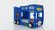 Plastiko Happy Bus Art.17541  Двухярусная кровать  Автобус с матрасом 190x90 cm