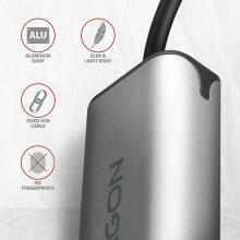 Сетевой адаптер ADE-25RC 2,5 Gigabit Ethernet, Realtek 8156, USB-C 3.2 Gen 1, автоматическая установка, серый
