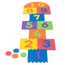 Bebe Basic Puzzle Art.180066 Daugiafunkcinis dėlionės kilimėlis su skaičiais ir formomis, 10 detalių
