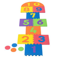 Bebe Basic Puzzle Art.180066 Daugiafunkcinis dėlionės kilimėlis su skaičiais ir formomis, 10 detalių