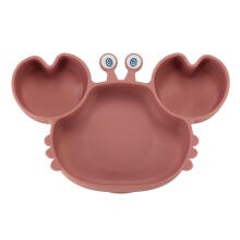 Ikonka Art.KX3697 Children's silicone crockery crab 19 el dark pink