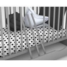 Kiddos Julia Art.191495 White Baby cot with drawer, 120x60 cm