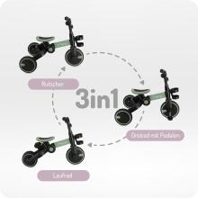 MoMi Filo 3-in-1 Tricycle Art.202894  Transformuojamas vaikiškas triratis su pedalais arba be jų, sveriantis iki 25 kg