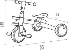 MoMi Filo 3-in-1 Tricycle Art.202894  Transformuojamas vaikiškas triratis su pedalais arba be jų, sveriantis iki 25 kg