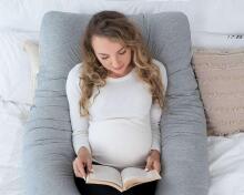 La Bebe™ Cushy Maternity Pillow Art.91913 Beige daugiafunkcinė pagalvė nėščioms moterims (U formos) 155x80cm