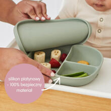 Plate with lid, Sage, b.box
