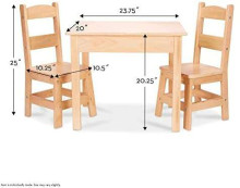 Melissa&Dough Wooden Art.12427  Комплект деревянный стол со стульчиками