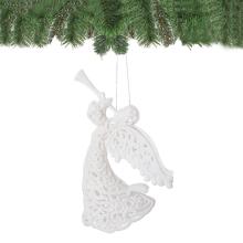 Kalėdinė dekoracija baltas angelėlis eglutei Springos CA0049 16,5 cm